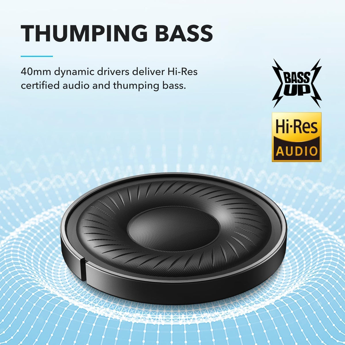 Anker Q20i Hybrid Active Noise Cancelling Headphones, Black