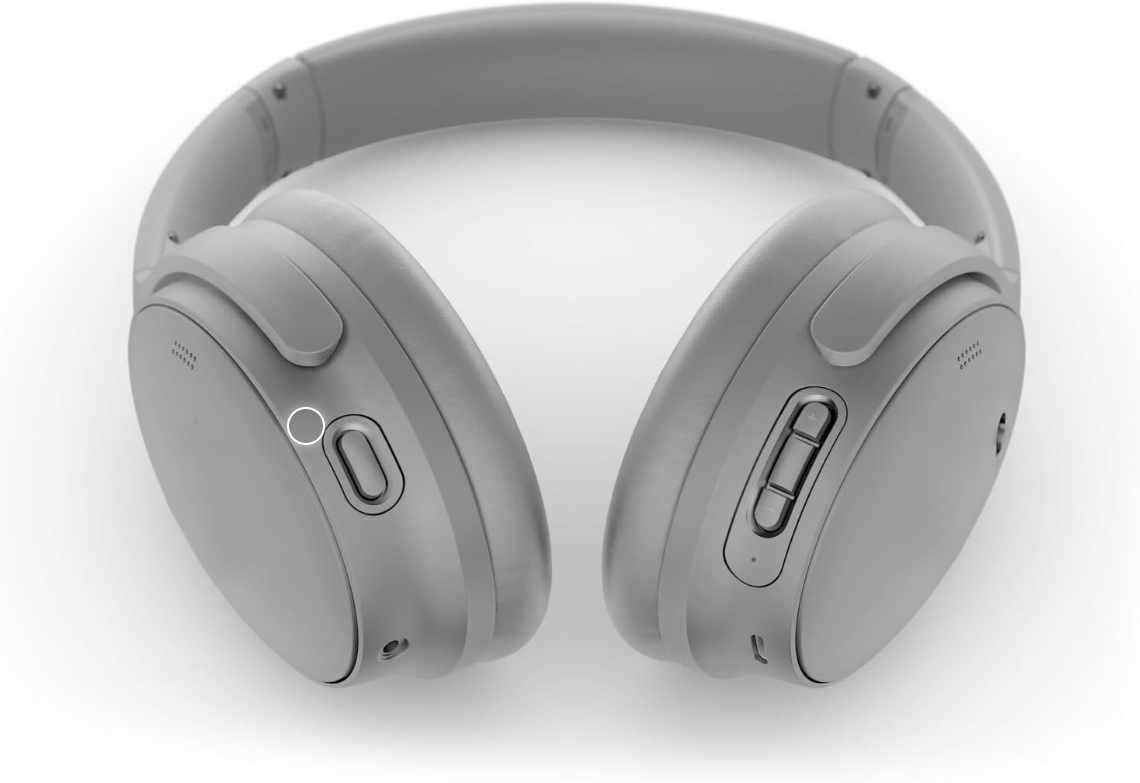 Wireless Bluetooth Headphones, Active Over Ear Noise Cancelling and Mic, USB-C Charging, Deep Bass, Up to 24 Hours of Playtime, Moonlight Grey - Limited Edition Color