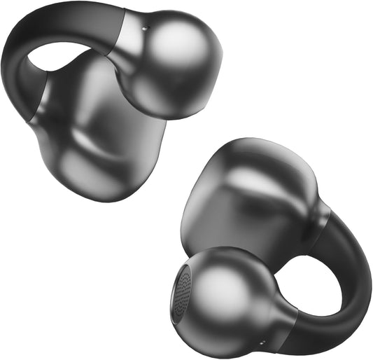 Open Ear Clip-On Earbuds, Lightweight Secure Fit Wireless Earbuds