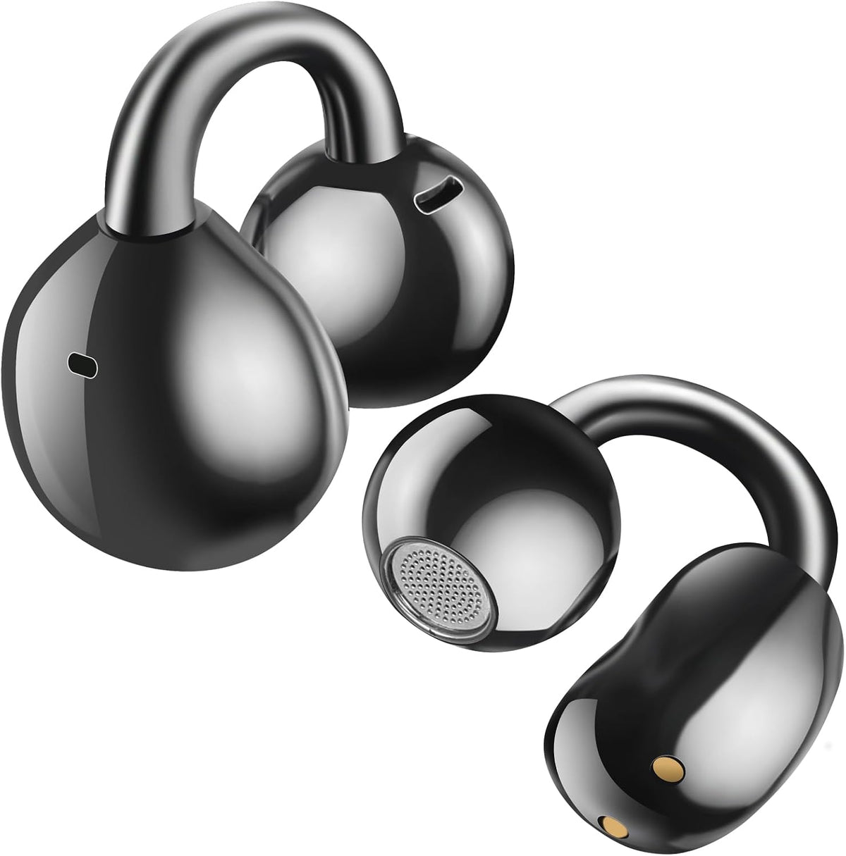Ultra Open Ear Earbuds,Clip On Headphones with Digital Display Charging Case