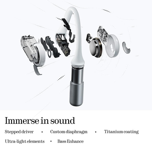 Ear (Open) Open Ear Headphones, Ultra-Light with Adjustable Earhooks, Multipoint Connection Bluetooth Earbuds, Clear Voice Technology for AI Calls, IP54, Fast Charging, ChatGPT Supported