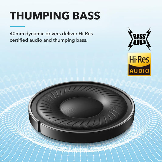 Anker Q20i Hybrid Active Noise Cancelling Headphones, Black