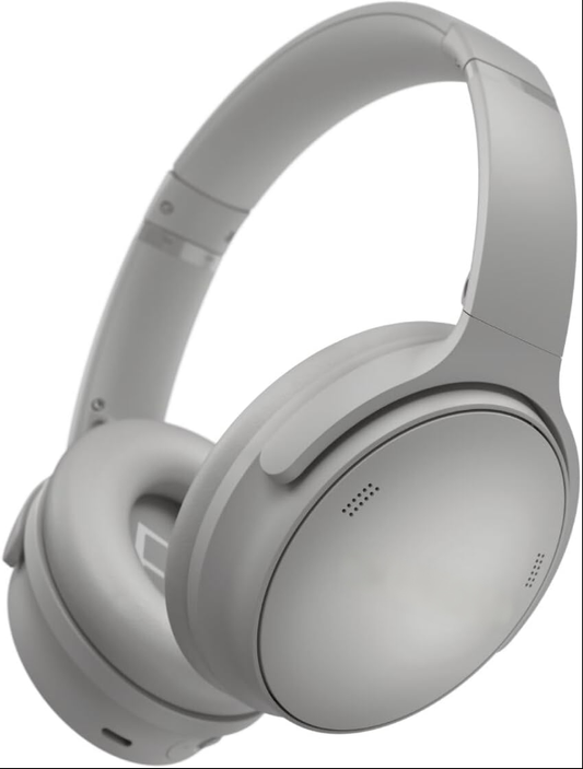 Wireless Bluetooth Headphones, Active Over Ear Noise Cancelling and Mic, USB-C Charging, Deep Bass, Up to 24 Hours of Playtime, Moonlight Grey - Limited Edition Color